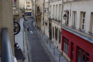 Walking to the local boulangerie, summer
