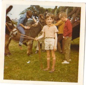 A young Nick(foreground), with friends
