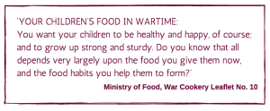 ministry of war food